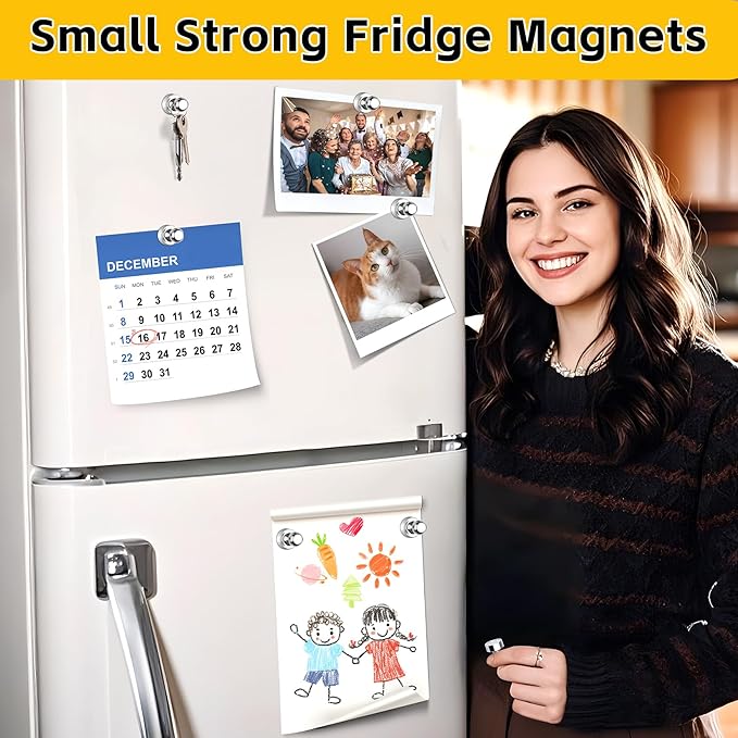 VNDUEEY 90 Pack Fridge Magnets Whiteboard Magnets Refrigerator Magnet, Small and Strong Magnet for Locker, Dry Erase Board, Home, Office, Classroom, Kitchen