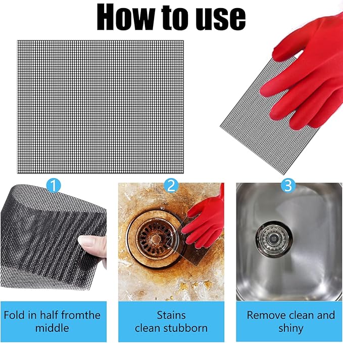 2024 New Upgrade Toilet Cleaning Screens Toilet Cleaner Hard Water 5.5 x 4 Inch Flexible Scrubbing Pads Remove Calcium Deposits Carbon Rust for Toilet Kitchen