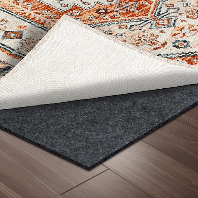 100% Waterproof Rug Pad, 9x12 ft Area Rug Non-Slip Rug Pads, Carpet Pads for All Floors and Finishes, Felt Pad for Hardwood Floors, Keep Carpets in Place Soft and Secure