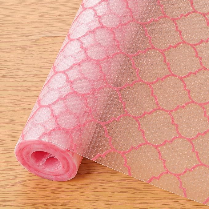 Cooyes Shelf Liner, Non-Adhesive Drawer and Cabinet Liner, EVA Washable Oil-Proof Shelf Paper for Kitchen Cabinets, Refrigerator, Storage, Desks with Modern Pattern