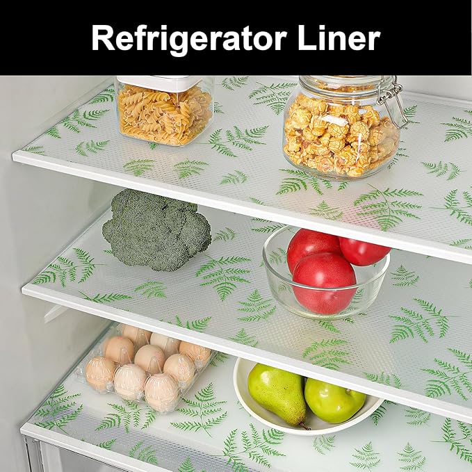 Cooyes Shelf Liner Drawer Liners, Shelf Liners for Kitchen Cabinets, Non-Adhesive Cabinet Liner, EVA Waterproof Non-Slip Refrigerator Liners for Kitchen Drawers（11.8" W x 118" L）