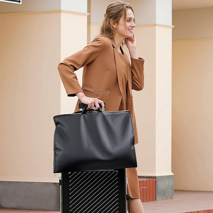 Garment Bag Travel Suit Storage: 54 Inch 3 Packs Fabric Breathable Zippered - Clothes Covers Carry Shoe Pockets Lightweight - Men Travel Wardrobe Protector Hanging Up Multiple