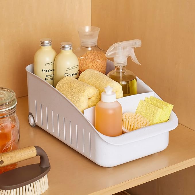 YouCopia RollOut Pantry Drawer, 8", BPA-Free Storage Caddy for Kitchen Pantry and Cabinet Organization, Tea Bags, Medicine, and More, White