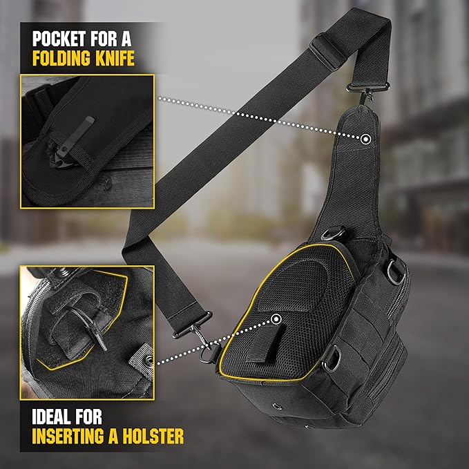 M-Tac CCW Sling Bag for Men & Women - EDC Shoulder Bag Tactical - Crossbody Concealed Carry Bag - Mens Chest Pack