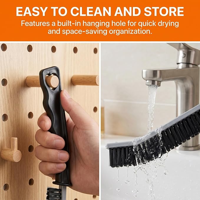 Crevice Cleaning Brush Hard Bristled Grout Brush Multifunctional Gap Cleaning Tool Dead Corners Brushes Bathroom Kitchen Tiles Window Door Slots Sink Track Shower Scrub Cleaner Home Tool Sets 4 Pack