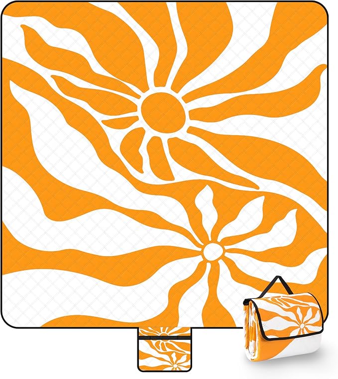 Picnic Blankets Waterproof Sandproof,79''*79'' Large Washable Soft and Comfortable Outdoor Beach Blanket, Foldable Portable Picnic Mat Beach Vacation Essentials for Camping, Park, Lawn and Wedding