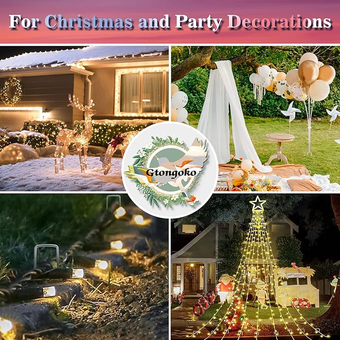 Gtongoko 500 Pack Galvanized Landscape Staples Garden Stakes Plant Cover Stakes 6 Inch 11 Gauge SOD Staples Ground Stakes for Landscaping Securing Weed Barrier Fabric, Christmas Decorations