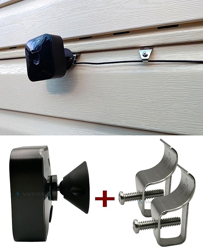 Vinyl Siding Hooks (12 Pack) - Heavy Duty No-Hole Needed Screws, Stainless Steel Hanger for Mounting Home Security Camera, Porch Decor