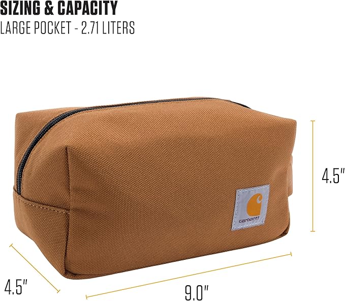 Carhartt Durable Travel Kit, Organize Essentials with the Water-Resistant Free Toiletry Bag