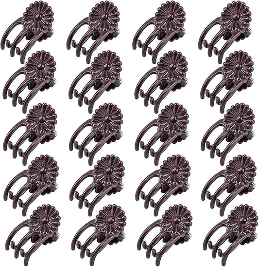 Plant Support Clips Reusable Garden Clips,100Pcs Medium Plant Clips,Tomato Support Clips,for Climbing Plants,Outdoor,Indoor Plants,Flowers,Stems,Vines Holding Clips (Brown)