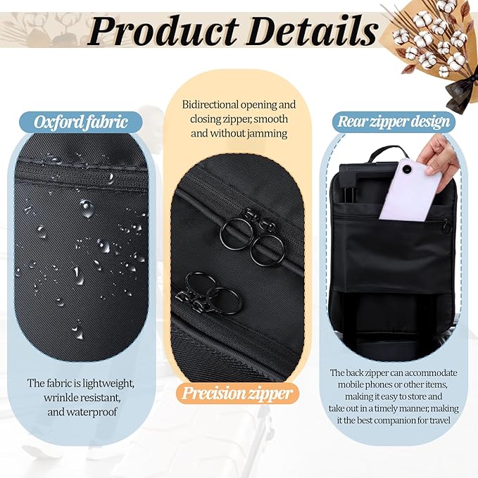 2 PCS Shoe Travel Bag, Shoes Bag Portable Shoe Packing Cubes 2 Layers Holds 3 Pair of Shoes Visual Waterproof Travel Luggage with Trolley Sleeve and Zipper for Business Trip Storage-Black