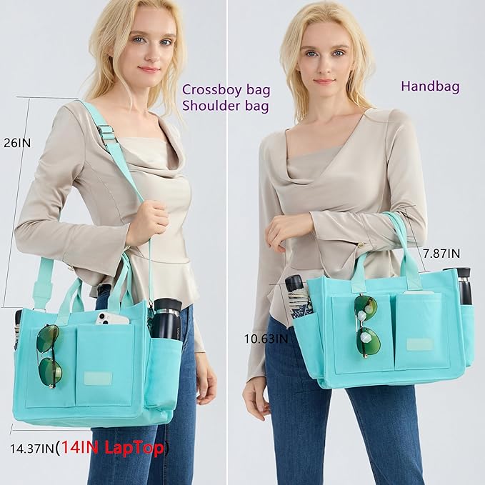 Canvas Tote Bag for Women, Women's Crossbody Bags, Work Laptop Tote Bag, Large Handbags Purse for Travel Nurse Teacher