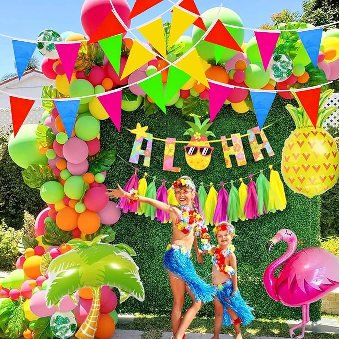 BEISHIDA 200ft 120pcs Colorful Pennant Banner Flags, Reusable Multicolor Bunting String Triangle Flags, Kids Birthday, Garland for Grand Opening, New Year Celebration Supplies, Indoor and Outdoor Events