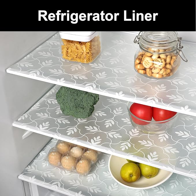 Cooyes Shelf Paper for Kitchen Cabinets Non Adhesive, Waterproof & Oil-Proof Kitchen Drawer Liner for Refrigerator Drawer Fridge Cupboard (23.6 Inch W x 354 Inch L)