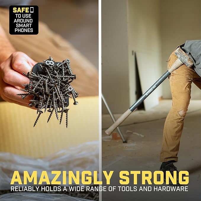 MagMaster | Magnetic Tool Holder - Strong Clip-On Belt Magnet Holster for Screws, Nails, Hammer, Sockets, Pliers, Screw Driver, Trowel, Drill Bit, Wrench, or Any Magnetic Tools and Hardware