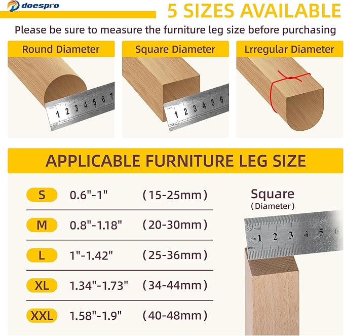 24 Pcs Extra Small Silicone Chair Leg Floor Protectors for Hardwood Floors Felt Furniture Pads Rubber Chair Leg Caps Silicone Cover Reduce Noise Anti Scratch-Black Square Fit (0.6 to 1 inch)
