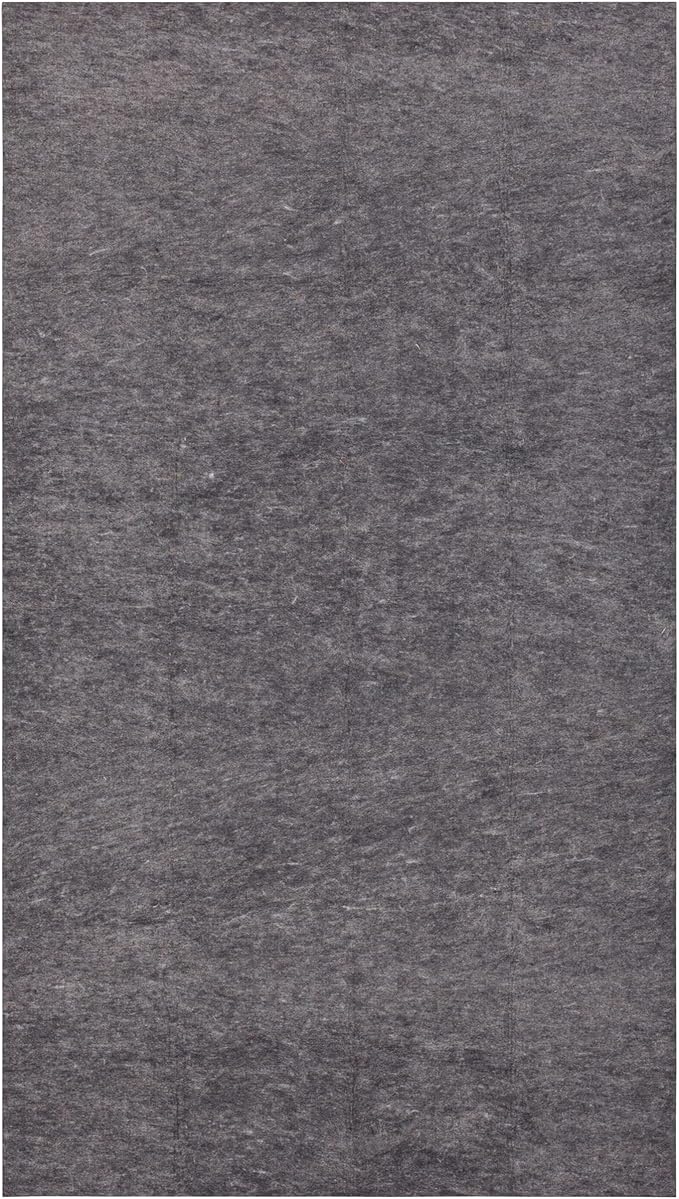 Mohawk Home 10' x 14' Premium Luxury Non Slip Rug Pad 1/4 Thick Dual Surface Felt + Rubber Gripper - Safe for All Floors, Synthetic Fiber, Grey