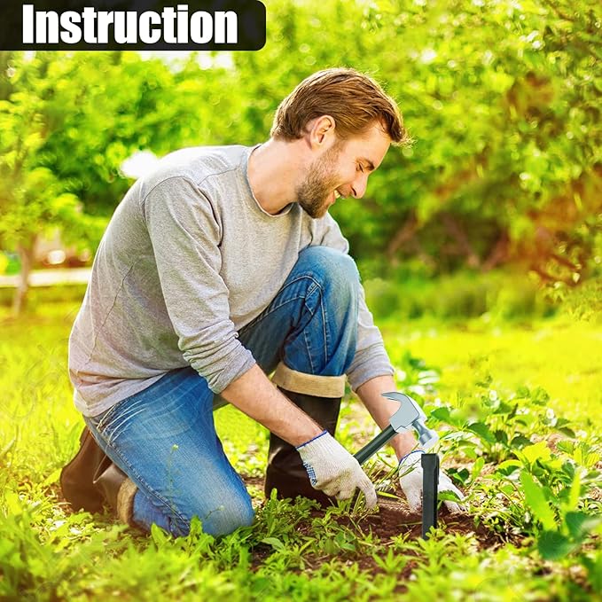 50 PCS Plastic Landscape Stakes, 10Inch Plant Support Lawn Stake Heavy Duty for Landscaping and Garden