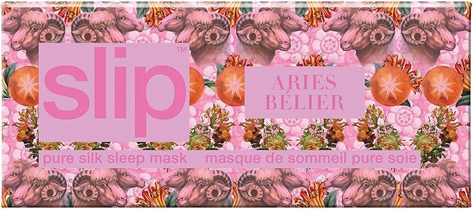 slip Pure Silk Sleep Mask - 100% Pure 22 Momme Mulberry Silk Eye Mask - Comfortable Sleeping Mask with Elastic Band, Zodiac Collection: Aries