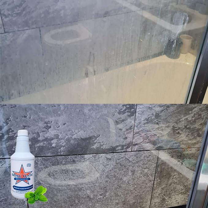 BRING IT ON! CLEANER Professional Hard Water Stain Remover & Glass Shield Sealant, Tiles, grout, Windows, Fiberglass, Chrome, Tubs, Toilets