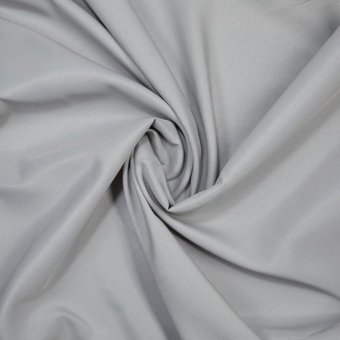 Gee Di Moda Fitted Tablecloth - 48 x 30 Inch Silver Floor-Length Fitted Table Cloth for 4 Foot Rectangle Table, Heavy Duty Washable Fabric for Parties, Dinner, Weddings, Baby Shower & Trade Show