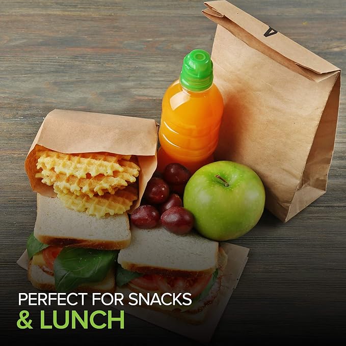 Stock Your Home 4 lb Brown Paper Lunch Bags (2000 Count) – Bulk Disposable Lunch Sacks, Small Size Blank Bags for Snacks, Sandwiches, Grocery Food, and Arts & Crafts
