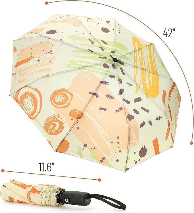 Mr. Pen- Windproof Travel Umbrella, Small Water-Resistant Automatic Folding Umbrella for Rain and Sun, Light, Compact and Portable for Women & Men, Fits Car & Backpack