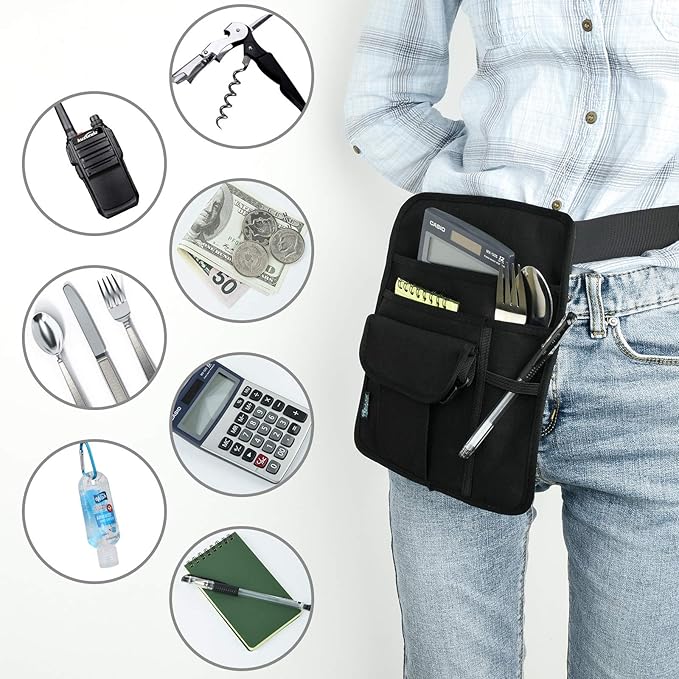 Beautyflier Premium Quality Waiter/Maid Waist Money Pouch - Restaurant/Hotel Bar Apron Bag With Adjustable Belt