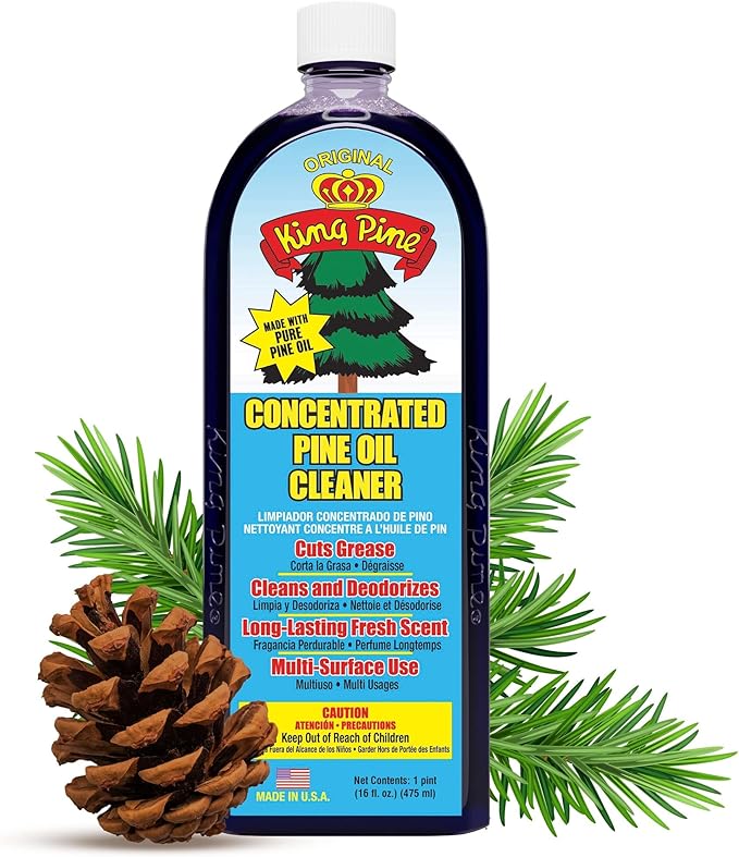 King Pine Concentrated Pine Oil Multi-Surface Cleaner Industrial Strength, Original Black, 20 Fl Oz
