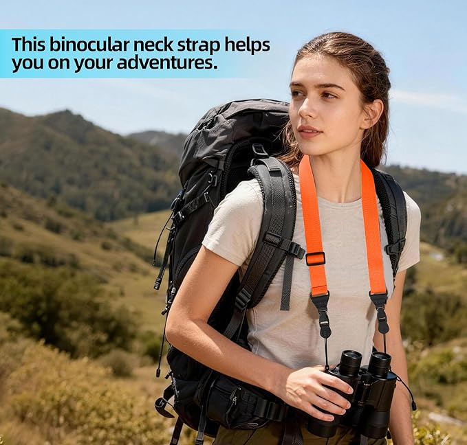 Adjustable Shoulder Strap: Comfortable iPad Strap Nylon Neck Lanyard for iPad/Samsung Tablet Case, Camera Binocular Crossbody Laptop Luggage Bag (Orange)