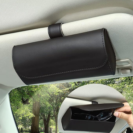 Accmor Sunglasses Holder for Car Sun Visor, Auto Eyeglasses Protective Storage Case, Vehicle Visor Accessories Organizer Box