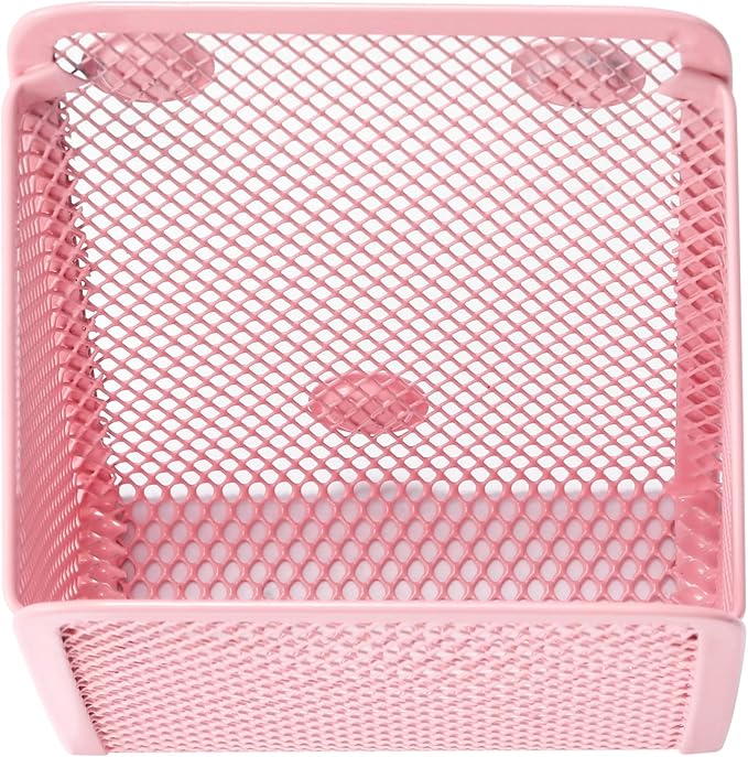 Magnetic Pencil Holder,Mesh Stainless Steel Pen Basket, Metal Writing Utensil Storage Organizer for Whiteboard,Blackboard,Kitchen, Locker, Home, or Office