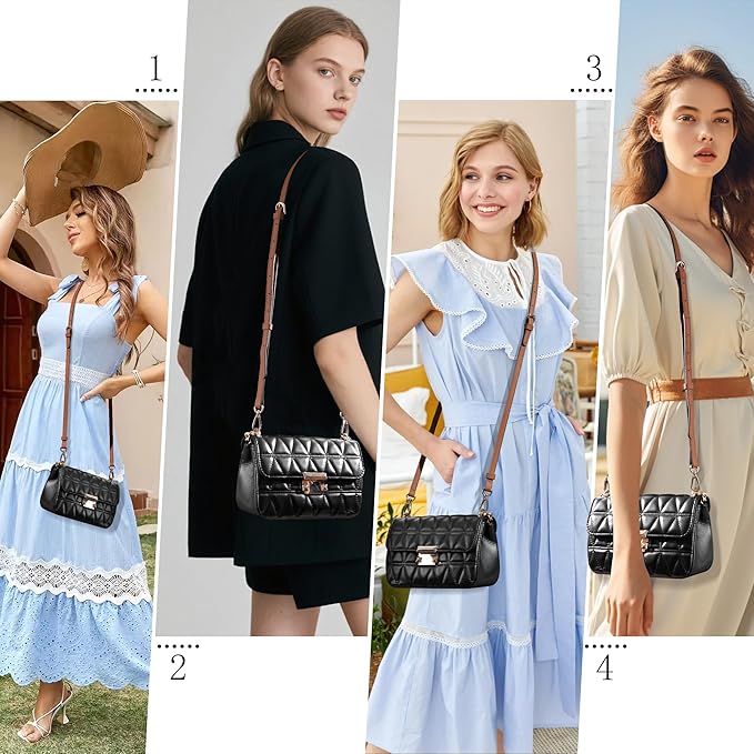 SEAVILIA PU Leather Purse Strap Replacement Crossbody Adjustable Long Thin Handmade Shoulder Handbags Strap