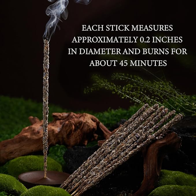 Lavender Incense Sticks – 7 Natural Incense Sticks for Meditation, Spiritual Use and Stress Relief Gifts, Handmade for Air Purification
