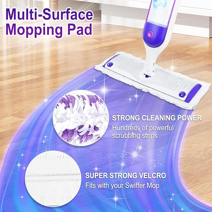 60 Pack Disposable Power Mop Pads for Swiffer Power Mop Pads,Compatible with Swiffer Power Mop Refills,Thickened Multi-Surface Replacement for Swiffer Wet Pads Refill on All Finished Floors