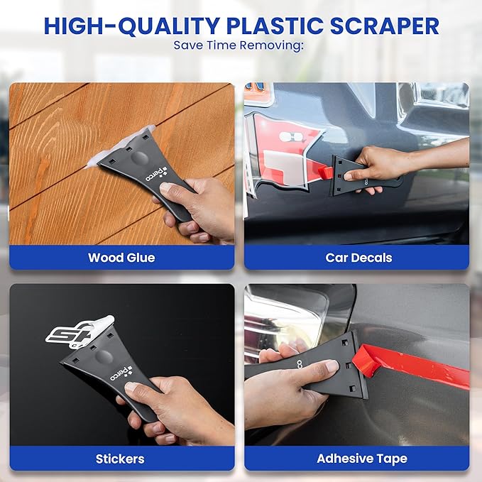 Perco Glue Off Adhesive Remover - Set of 2 10 fl. oz with Scraper | Glue Remover Spray Effortlessly Erase Adhesive Hassles & Car Stickers - for Label Sticker Residue