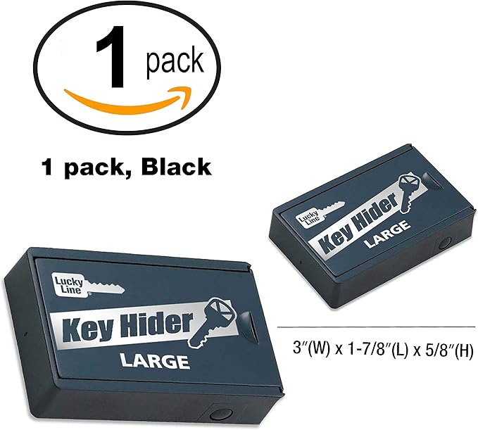 Lucky Line Large Magnetic Key Hider Case Holder for Standard Size Keys (91001)