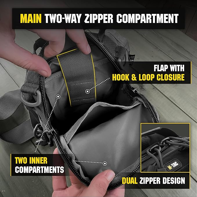 M-Tac CCW Sling Bag for Men & Women - EDC Shoulder Bag Tactical - Crossbody Concealed Carry Bag - Mens Chest Pack
