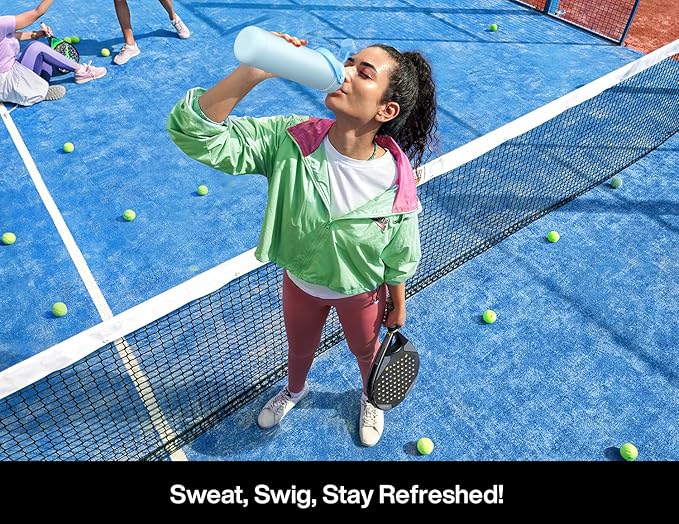 POWCAN 26 oz Insulated Water Bottle with 2-in-1 Straw and Spout Lid, Keep Cold 24H, Leak-Proof, Fits in Car Cup Holder, Stainless Steel Water Bottle for Sports, Travel, Gym, Gift, and School (Mariner)