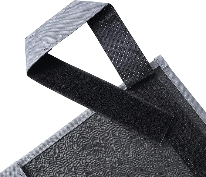 Hanging Bedside Caddy, Bedside Storage Organizer for Magazine, Phone, Remote control (5 Pockets-Grey)