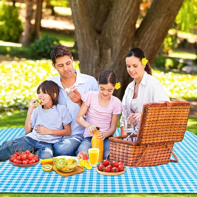 Beach Blanket Waterproof Sandproof Extra Large Beach Mat Sand Free Picnic Blanket Waterproof Foldable Large Outdoor Blanket with Carrying Strap for Grass, Sand, Camping, Hiking, Travel, Festival