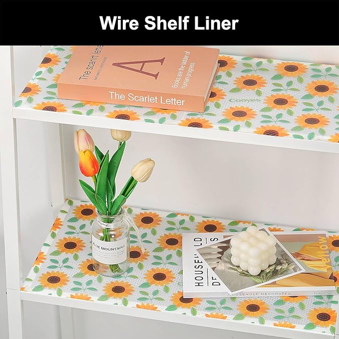 Cooyes Shelf Liner – Premium Non-Adhesive Cabinet & Drawer Liner for Kitchen – Waterproof Shelf Paper with Modern Pattern – Durable EVA Cabinet Mat – Easy to Cut （11.8" W x 236" L）