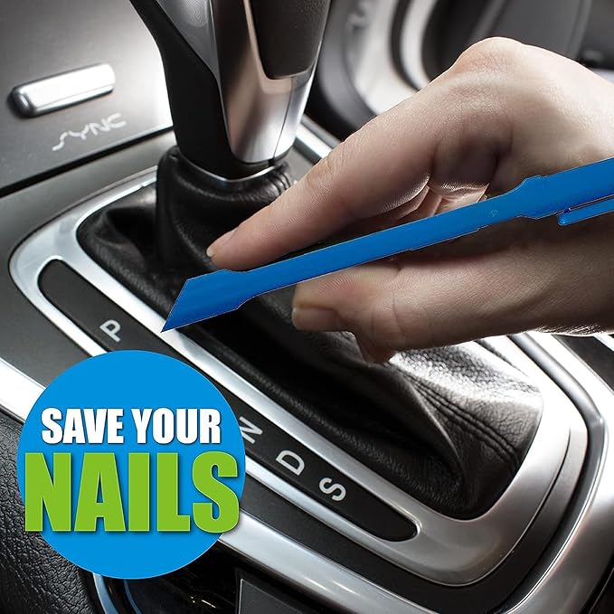 Scrigit Scraper No-Scratch Plastic Scraper Tool, 5 Pack - The Handy Multi-Use Scraping Tool for Removing Food, Labels, Stickers, Paint, Grease - Easy to Hold, Reaches Tight Spaces and Crevices