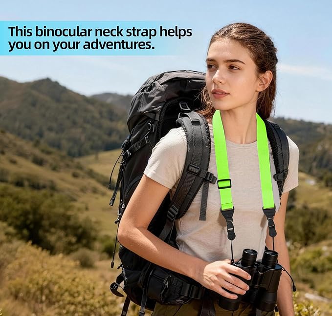 Adjustable iPad Strap:Comfortable Nylon Neck Strap Lanyard for Tablet Case,Camera Binocular Crossbody Laptop Luggage Bag(Fluorescent Green)