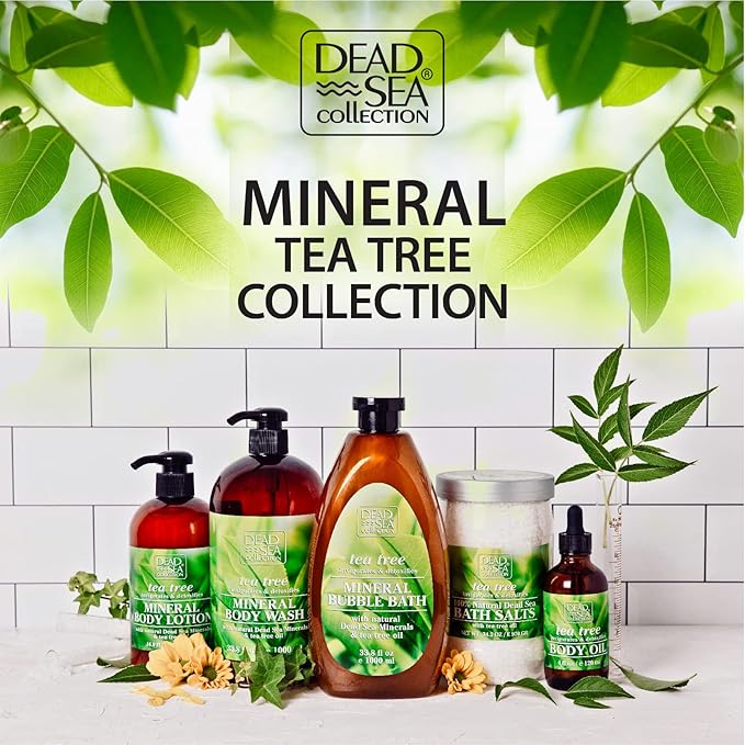 Dead Sea Collection Bath Salts with Tea Tree – Pure Dead Sea Salt and Tea Tree Oil - Nourishing Soothing and Relaxing Skin and Muscle – 34.2 Oz
