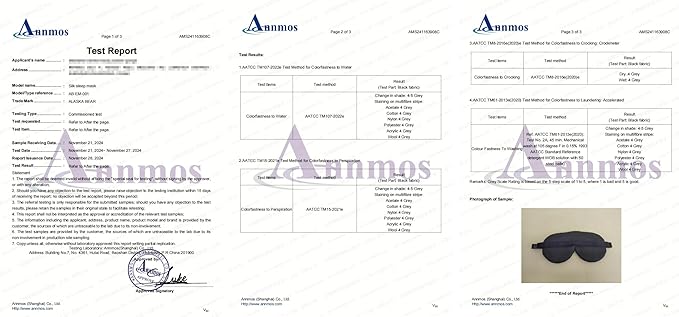 Alaska Bear Sleep Mask Silk Cover Eye Contour for Pressure-Free Sleeping, Upgrade Over Conventional Flat Satin Eye Masks, Machine Washable