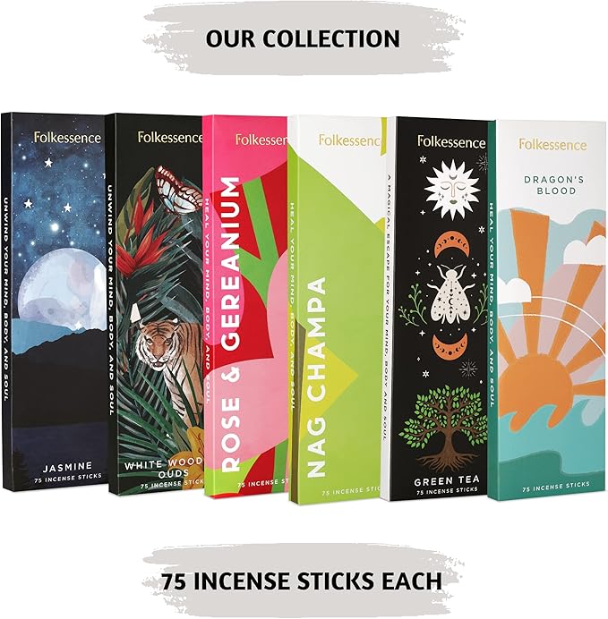 Folkulture Palo Santo Incense Sticks | Pack of 75 Non Toxic Cedar Incenses Stick for Meditation with 45 Min Burn Time | Organic Insence-Sticks | Aromatherapy Box Inscents-Stick for Spiritual Practice