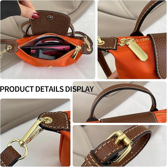 Mini Crossbody Bag for Women - Adjustable Strap Shoulder Purse, Small Spacious Tote with Zipper Pockets for Phone Wallet Keys