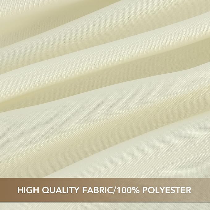 sancua Round Tablecloth 120 Inch Diameter, 8 Pack - Circle Polyester Fabric Table Cloth for Party Reception Banquet Birthday, Washable Formal Table Cover (Fit 48-96 Inch Tables), Beige