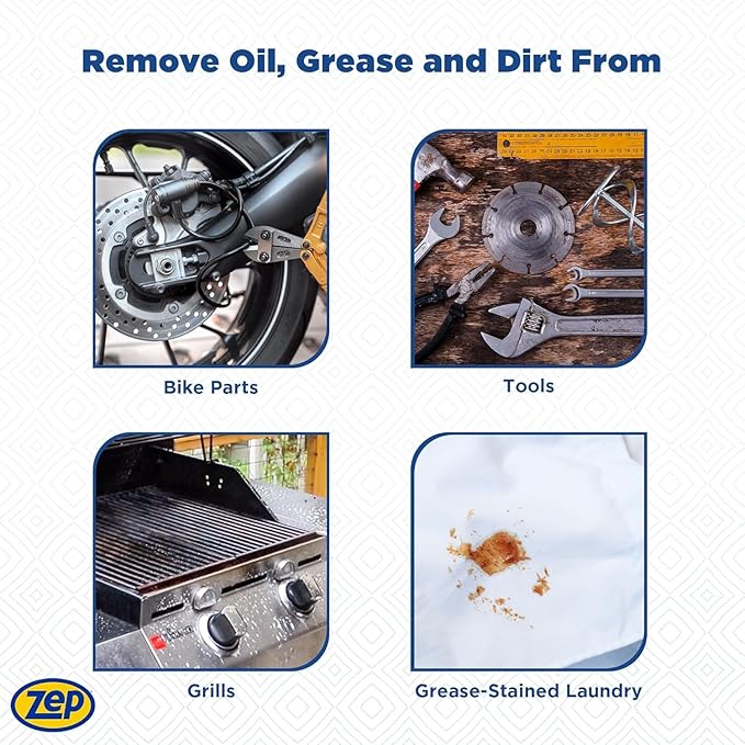 Zep Fast 505 Cleaner and Degreaser - 32 oz (Case of 2) ECZU505322 - Fast Acting, Removes Oil, Grease, and Dirt from Tools, Decks, Grills, Plastic, and Even Grease-Stained Laundry